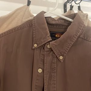 Vintage oversized brown button up